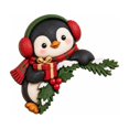 thumbnail image 2 of Penguin Door Corner Hanging Decoration Christmas Resin Figurine for Door Frame Wall Display, 2 of 6