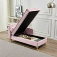 thumbnail image 4 of Streamdale Modern Upholstery Chaise Lounge Chair with Storage Velvet (Pink), 4 of 11