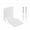 White, variant on Wall-mounted Bookshelf Stainless Steel Floating Bookshelf Wall-mounted Book Storage Shelf Rack 13.5kg Load Capacity Heavy-duty Design for Home Office