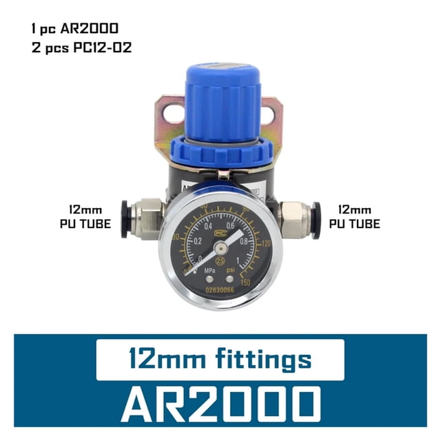 AR2000 1/4''Pneumatic Mini Air Pressure Relief Control, Compressor Regulator Treatment Units Valve Gauge Fitting ,Widely Used