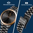 thumbnail image 2 of Bomieux Mens Watch, Classic Minimalist Men's Quartz Watch Waterproof Watch with Stainless Steel Band Business Dress Men's Watch-Best Gift for Men, 2 of 9