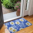 thumbnail image 2 of Blue Daisy Flower Lightblue Petals Pattern Door Rugs,Washable Non Slip Door Mats Indoor,Decorative Door Mats,Entry Mat Indoor for Entrance,Bedroom,Kitchen,Bathroom,17"x30", 2 of 6