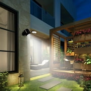 LED Walkway Security Light بطارية مقاومة للماء تعمل بالطاقة استشعار الحركة مصباح المناظر الطبيعية ، 1 حزمة ، حامل الحائط ، أسود