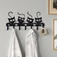 thumbnail image 5 of IVV Wall-Mounted Key Holder, 1 Pack, Metal Keys Organizer Rack with 7 Hooks, for Doorway Decoration, Home Housewarming Gifts (Black, Cats Theme), 5 of 6