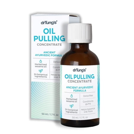 Oil Pulling Concentrate  Ayurvedic Formula  1.7 fl oz (50 ml)  Dr. Tung s