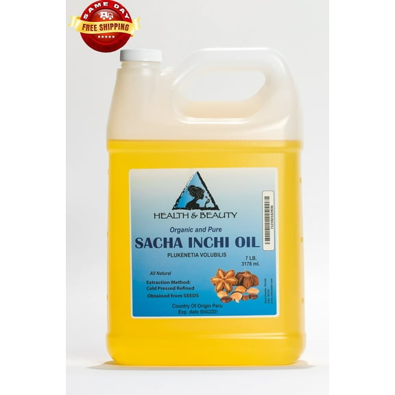 Sacha inchi oil refined organic carrier cold pressed 100% pure all natural 7 lb