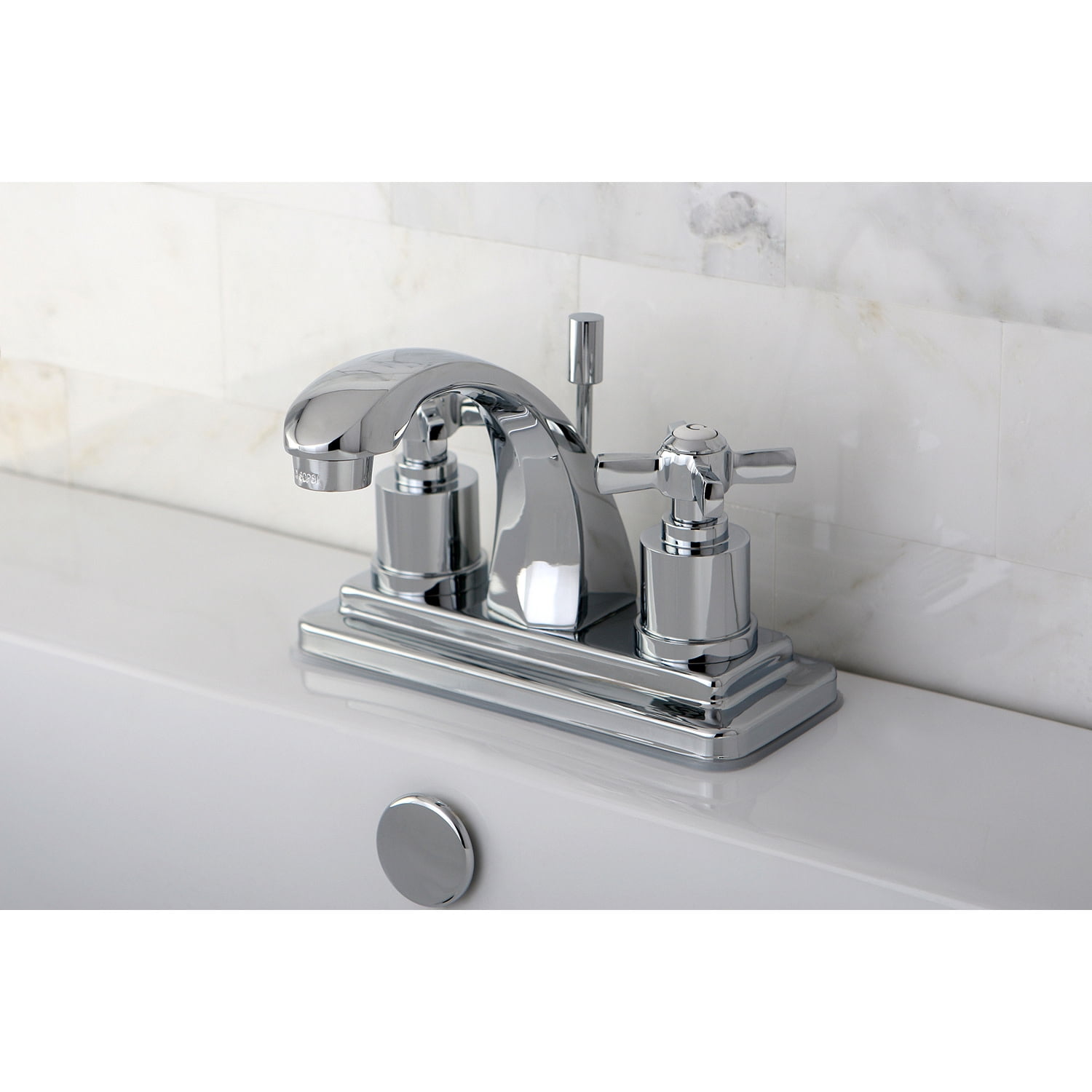 Kingston Brass KS4641ZX 4 in. Centerset Bathroom Faucet, Polished Chrome