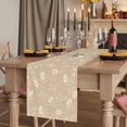 thumbnail image 2 of Beige Floral Table Runner, Vintage Spring Botanical Flowers Washable Cotton Linen Table Runners 70 Inches Long, Dresser Scarf Runner for Dining/Kitchen/Coffee/TV Stands/Cabinets 13''x70'', 2 of 9