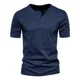 thumbnail image 1 of . Playeras Hombre Camisa Henley Manga Corta Casual Cuello V, 1 of 2