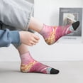 thumbnail image 4 of Salouo Abstract Pink Gold Splash Pattern Unisex Middle Tube Socks,Middle-Finger Knee High Socks Over The Calf Tube Stocking Crew Stockings for Women and Men Tube Socks, 4 of 8
