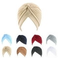 thumbnail image 5 of Waroomhouse Women's Turbans Hats-Tied Elastic Turban Hat Cancer Chemo Cap Muslim Headwrap Bandana Sleeping Cap, 5 of 9