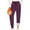 Purple 2, variant on FAIWAD Fleece Lined Pants Women Winter Warm Fleece Sweatpants Elastic Waist Athletic Joggers with Pockets