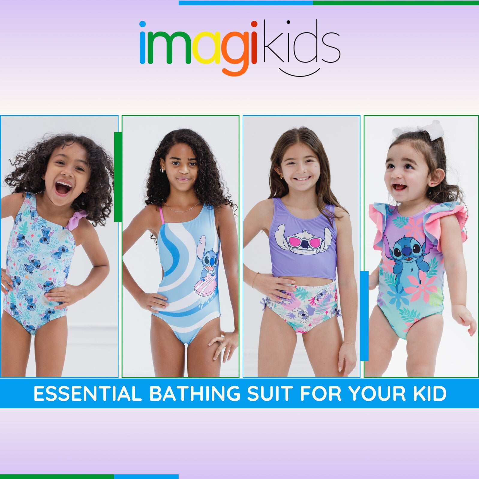 Disney Lilo & Stitch UPF 50+ One Piece Bathing Suit Newborn to Infant