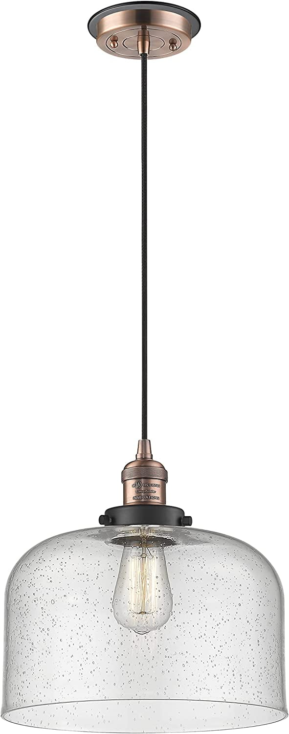 Innovations 201CBP ACBK G74 L X Large Bell 1 Light Mini Pendant part of the Franklin Restoration Collection Antique Copper Walmart