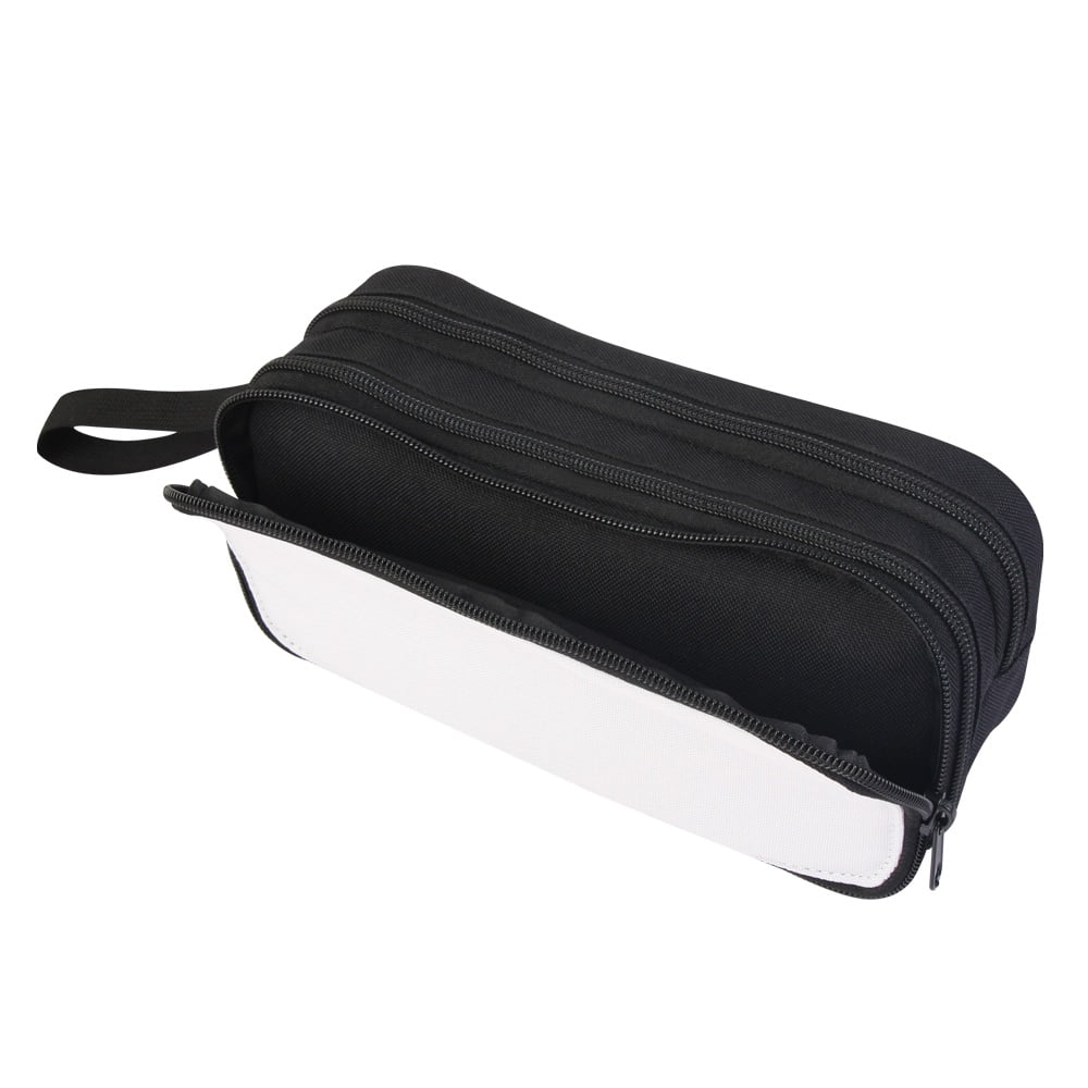 5 pcs Sublimation Blank Polyester Pencil Cases Hand-held Pencil Cases Suitable  for Students To Use For Heat Transfer Print(black)