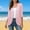 Pink, variant on Women Solid 3/4 Sleeve Thin Duster Coat in Airy Fabric for All Season Daily Casual Outer Wear