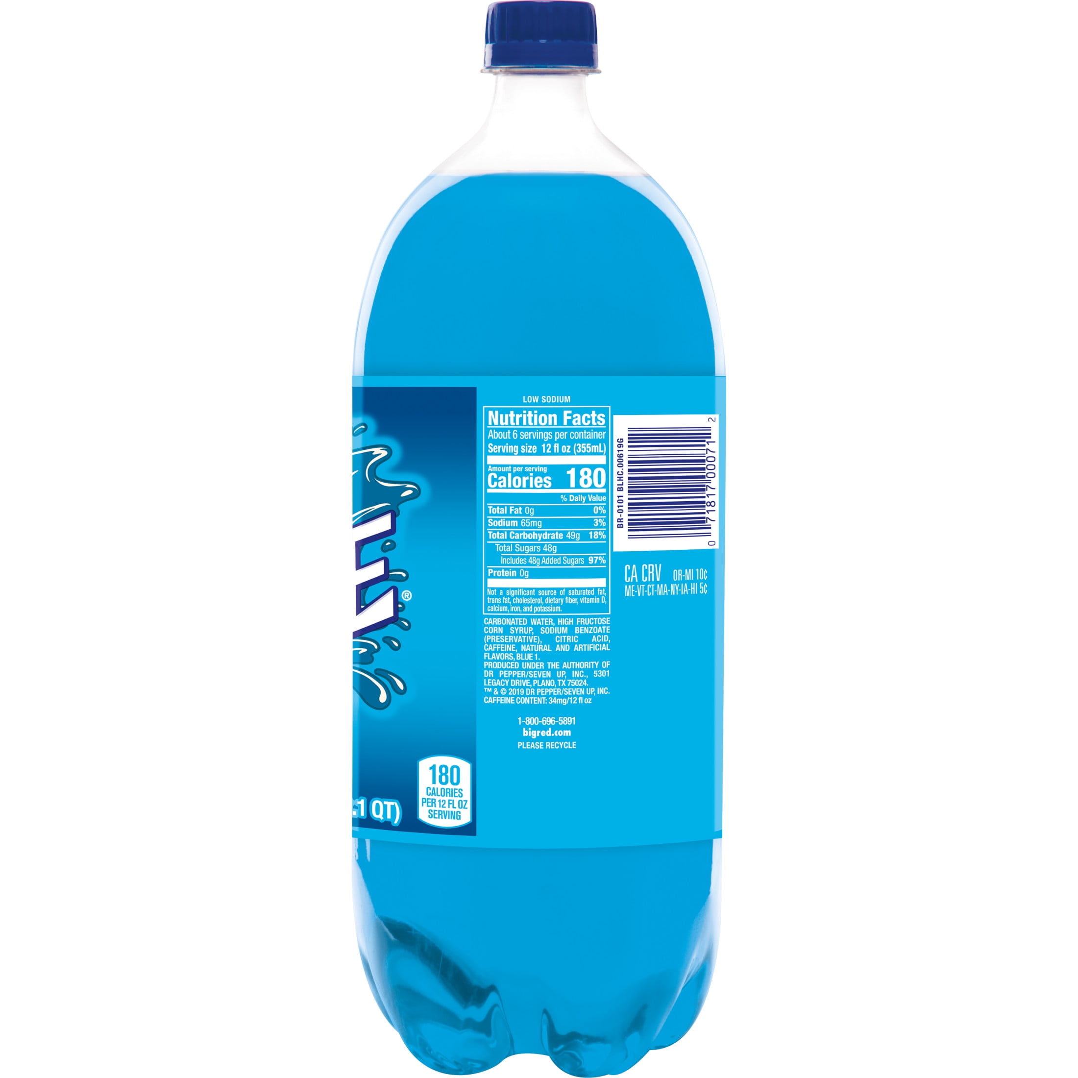 Big Blue Soda Pop, 2 L, Bottle