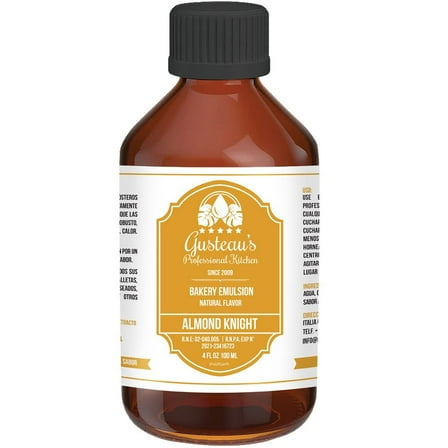 Gusteau's - Almond Knight Flavor Bakery Emulsion, 4 fl oz (100ml) Alcohol Free, Sugar Free, Kosher (Almond Knight)