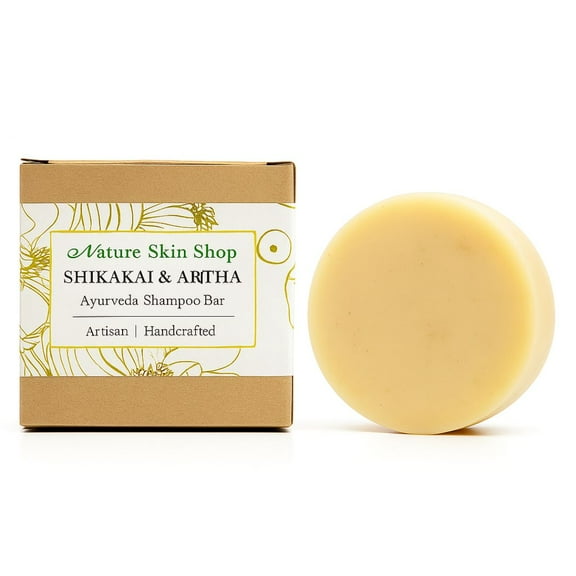 Nature Skin Shop Shikakai & Aritha Shampoo Bar, Gentle Sulfate-Free Lather, 4 Ounces