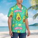 thumbnail image 3 of Fotbe Avocado Work Out Camisa Hawaiana para Hombre Unisex – Camisa Casual de Verano con Botones de Manga Corta de Algodón y Lino,Medium, 3 of 7