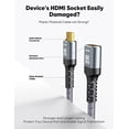 thumbnail image 4 of TianQi 8K 4K HDMI Extender Cable, Short HDMI Extension Cable 2.1 4K@30Hz/ 60Hz/ 120Hz, Ultra high Speed HDMI Adapter Male to Female Compatible with PS5 Roku Stick Blu Ray Player HDTV Laptop 3FT Grey, 4 of 5