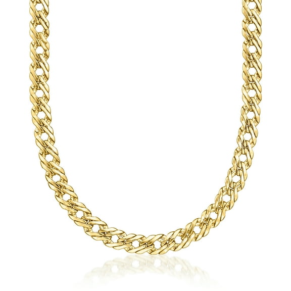 Ross-Simons 14kt Yellow Gold-Plated Curb-Link Necklace, Women's, Adult