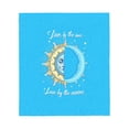 thumbnail image 2 of Durable Soft & Warm Flannel Blanket - Cozy Celestial Design with Sun & Moon Perfect for Sofa Travel Bed & Chair, 2 of 5