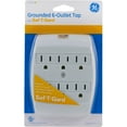 thumbnail image 2 of GE 6-Outlet Grounded Wall Adapter with Saf T Gard, White, 55200, 2 of 6