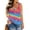 A327-Rainbow Tie Dye, variant on CASSIE LIZ Women's Plus Size Tank Tops V Neck Sleeveless Camisole Casual Shirts Loose Fit Tee Spring Summer Tunics Tie Dye/ Solid/ Floral ( XL-5XL )