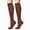 S007-Coffee, variant on NOLDARES 15-20mmHg Compression Socks for Women & Men 1 Pairs Cute Knee High Socks Support for Running, Travel, Nurse, Pregnancy(S007-Blue)