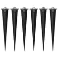 thumbnail image 1 of MasteelfCA 6pcs Plastic Solar Light Stakes Path Light Replacement Threaded Spike Flood Light Stakes, 1 of 7