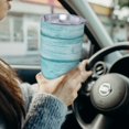 thumbnail image 6 of Easygdp Teal Turquoise Wood 20oz Stainless Steel Vacuum Insulated Double Wall Travel Tumbler, Durable Insulated Coffee Mug with Spillproof Lid-Without Straw, 6 of 8