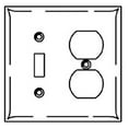 thumbnail image 2 of Cooper Wiring Devices PJ18V 2-Gang Combination Toggle Switch Duplex Outlet Wall Plate, Unbreakable Polycarbonate, Mid-Size, Ivory, 2 of 2