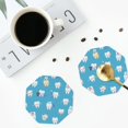 thumbnail image 5 of Disketp Cute Healthy Teeth Funny Coasters,6 Pcs Leather Coasters With Holder, Perfect Housewarming Hostess Gifts,Protect Furniture From Water Marks Scratch And Damage, 5 of 9