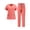 Orange, variant on Scrubs for Women Scrub Set V-Neck Top & Straight Leg Pants Stretch Nursing Uniform Scrub Suit with Mult Pockets