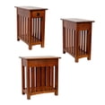 thumbnail image 5 of Leick Home 8202 Mission Impeccable End Table with Drawer, Made with Solid Wood, Narrow Side Table for Living Room, Bedroom, Medium Oak Finish, 5 of 12