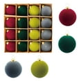 thumbnail image 3 of 16 Bolas Navideñas de Terciopelo Flocado de 6 Cm para Árbol de Navidad, de Plástico, con Ganchos de Metal, para Decoración Navideña | Multiusos para Árboles, Puertas, Paredes y Chimeneas, 3 of 6