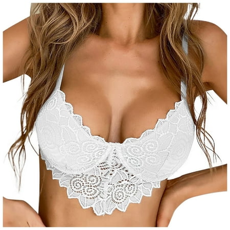 

DENGDENG Women s Sexy Lace Push Up Bra Comfort Padded Wireless Bra