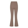 thumbnail image 5 of ClodeEU Women's High Rise Stretch Straight Leg Pant,Work Trouser With Pockets,Slim Trendy Pant Coffee,Womens Plus L, 5 of 7