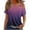 Purple, variant on GigrtiJin Women's Cold Shoulder Tops Gradient Color Short Sleeve Blouse T-Shirt Criss-Cross Single Shoulder Trendy Tees