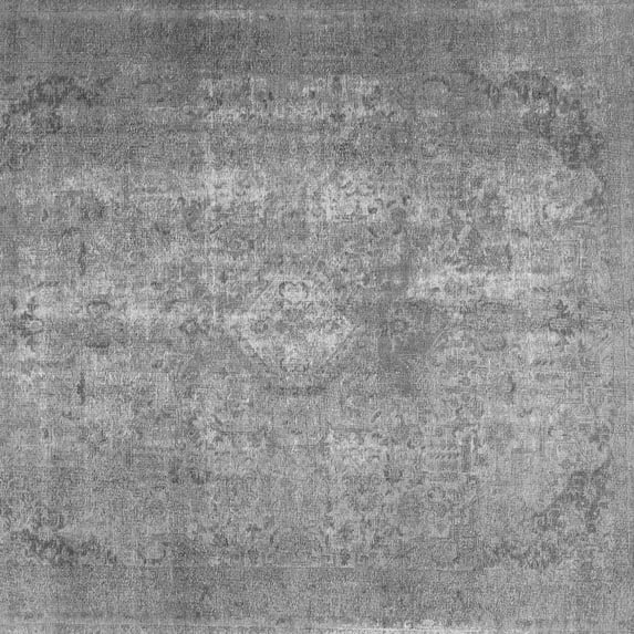 Ahgly Company Indoor Square Persian Gray Traditional Area Rugs, 3' Square