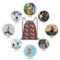 thumbnail image 6 of Honeii cool rock Skull record Print Drawstring Backpack,Drawstring Bags String Backpack Gym Cinch Sack Backpack Sport Bag Draw-Small, 6 of 6