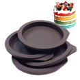thumbnail image 4 of Clearance Biscuit Moulds under $1,Silicone Non Stick Round Cake Tray Baking Tray Mini Hamburger Baking Tray Black, 4 of 4