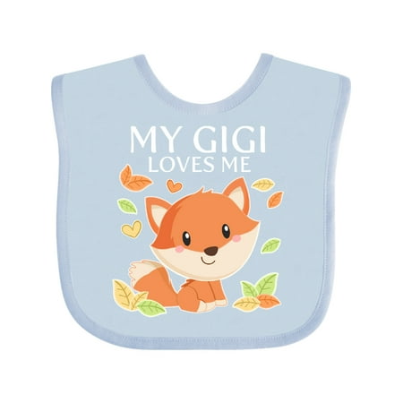 

Inktastic My Gigi Loves Me- little fox Gift Baby Boy or Baby Girl Bib