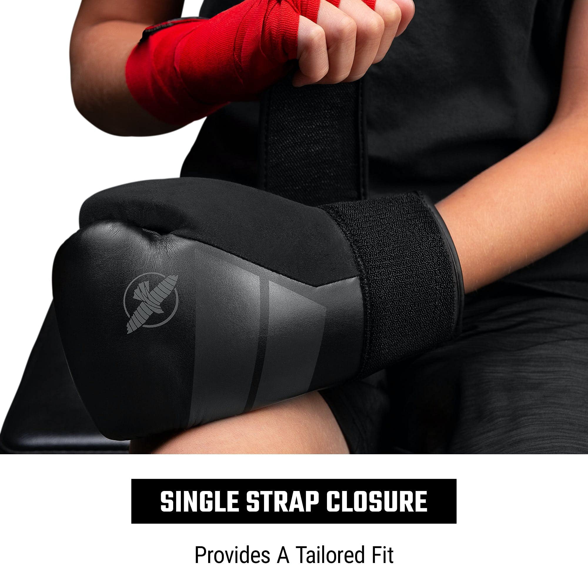 Hayabusa S4 Kids Boxing Gloves for Boys and Girls - Black, 6 oz