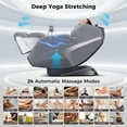 thumbnail image 6 of Costway 4D SL-Track Full Body Massage Chair with Zero-Gravity Design, Heated Shawl, Neck Gray, 6 of 10