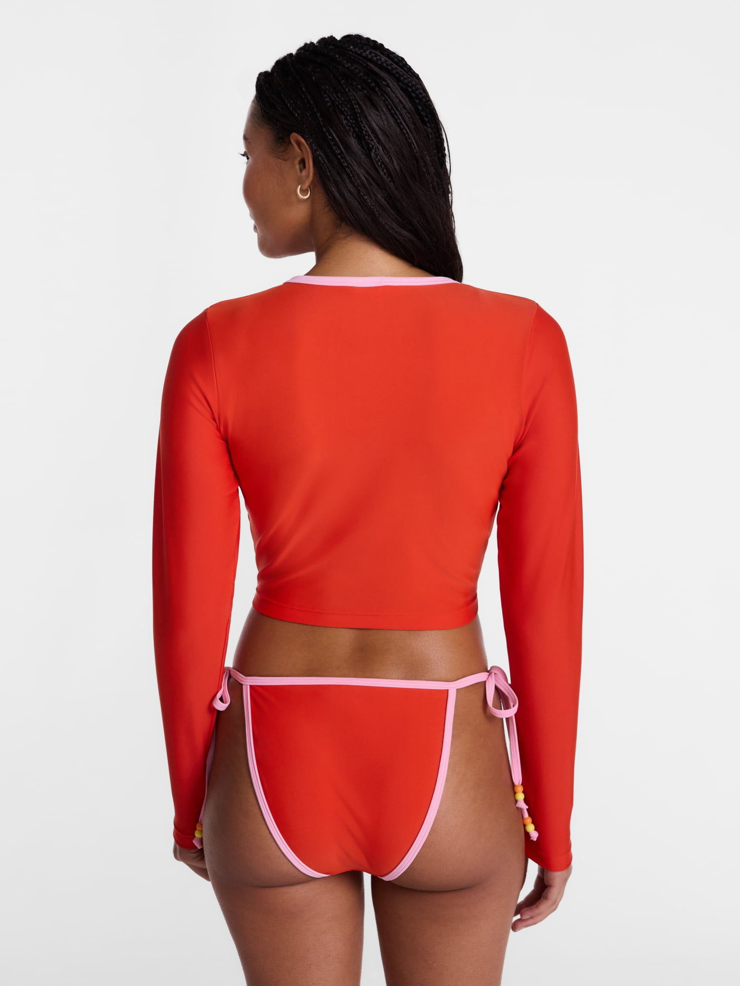 No Boundaries Cropped Rash Guard with Long Sleeves, Women's XXS-XXL