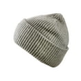 thumbnail image 4 of C.C Unisex Winter Thick Knit Plain Cuff Skull Cap Beanie Hat, Light Melange Gray, 4 of 4