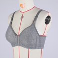 thumbnail image 4 of Ropa interior cómodo transpirable sujetador de las mujeres con hebilla frontal push up en color liso más el tamañopangjing, 4 of 4