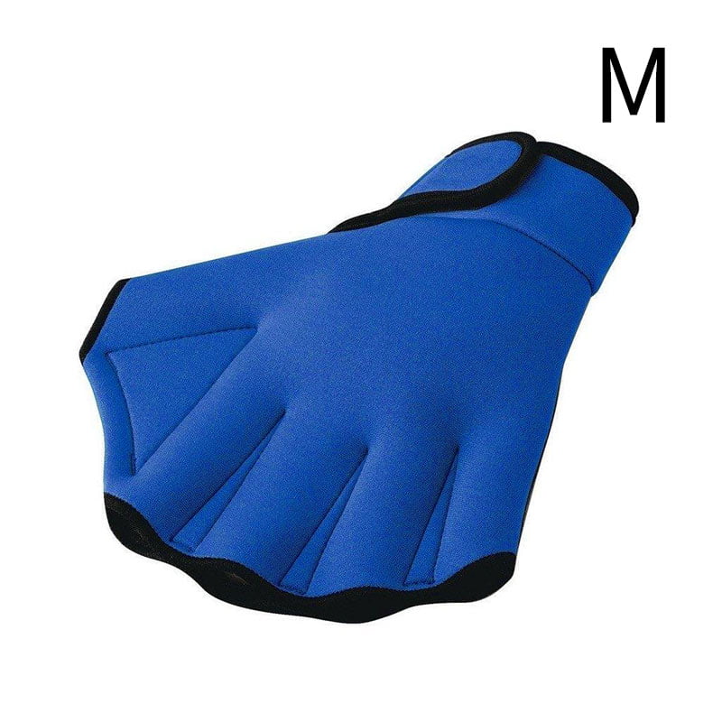 1 Pair Swimming Gloves Aquatic Fitness Water Resistance Aqua Fit Paddle Training 